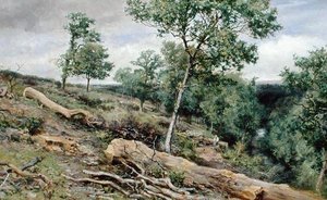 Sur le Gretna regardant en bas la rivière - Keeley Halswelle
