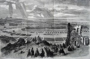 La revue par Sa Majesté des volontaires de fusiliers, 1860