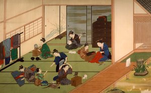 Groupe de geishas, par Kawahara Keiga (1786-vers 1860), aquarelle, Japon, civilisation japonaise, début du 19ème siècle - Keiga Kawahara