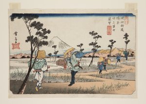 N° 8, K?nosu : Vue lointaine du Fuji à Fukiage