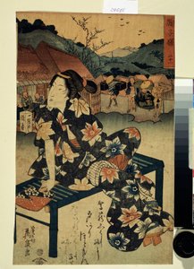 Série sur les beautés de Tokaido : "Mariko, station 21" - Keisai Eisen