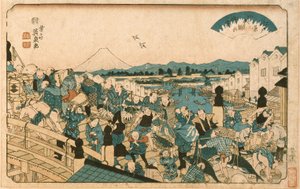 Éclaircie sur le pont Nihonbashi - Keisai Eisen