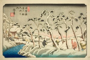 No. 15 : Itahana (Jugo : Itahana), de la série "Soixante-neuf Stations du Kisokaido (Kisokaido rokujukyu tsugi no uchi)" - Keisai Eisen