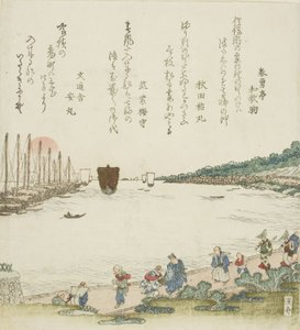 Voiles de retour à Takanawa - Keisai Eisen