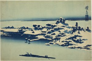 Neige sur la rivière Sumida - Keisai Eisen