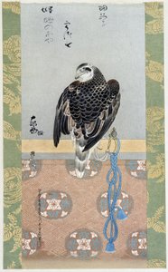 Faucon - peinture sur soie par Itaya Keishiu - Keishu Hiromasa Itaya