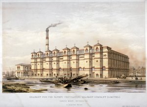 Grenier sur Canada Wharf, Rotherhithe, Londres, vers 1860