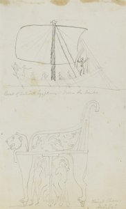 Bateau des anciens Égyptiens provenant des tombes/chaise du roi - Kellogg, Miner Kilbourne