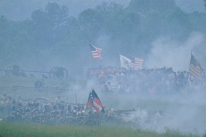 Reconstitution de la bataille de Manassas, Guerre civile, 2004 (photo)