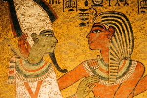 Peinture sur le mur nord de la tombe; Osiris; KV 62, Toutânkhamon et l