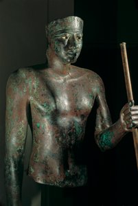 Statue de Pépi Ier, cuivre avec yeux incrustés de calcaire et d