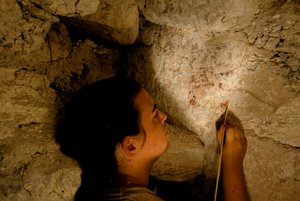 Guerrier de Teotihuacan, fresque, Sufricaya, Holmul, Guatemala, Maya, Francisco Estradabelli, 2008 - Kenneth Garrett