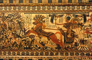 Peinture murale dans la tombe du roi Toutankhamon; Roi Toutankhamon; Égypte; Nouveau Royaume; Toutankhamon, 2003 (photo) - Kenneth Garrett