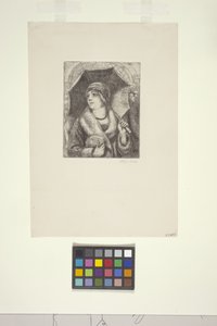 Acheteur avec parapluie - Kenneth Hayes Miller