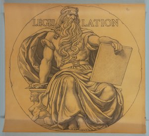 Législation, dessin animé pour mosaïque dans la rotonde du Capitole de l