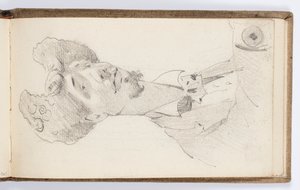Page de carnet de croquis : Caricature de Carolus-Duran - Kenyon Cox