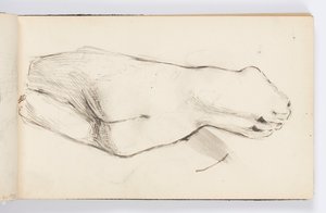 Page de carnet de croquis : Statue classique