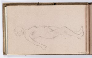 Page de carnet de croquis : Nu féminin - Kenyon Cox