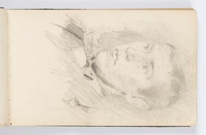 Page de carnet de croquis : Portrait de jeune homme