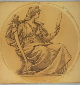 Étude pour "Prudence," Lunette au Palais de Justice du Comté de Hudson, Jersey City, NJ - Kenyon Cox