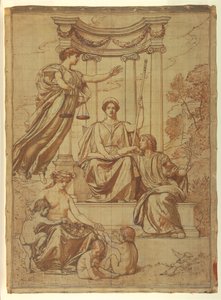 La Bienfaisance de la Loi, Conception pour une fresque au palais de justice du comté d