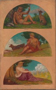Le Progrès de la civilisation : Chasse, Élevage, Agriculture..., 1905-1906 - Kenyon Cox