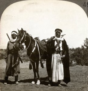 Un cheikh et son garde du corps, Syrie, 1900s