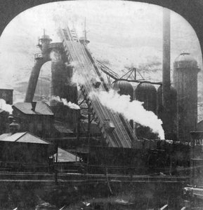 Haut fourneau, Pittsburgh, Pennsylvanie, USA, début du XXe siècle