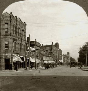 Rue Grafton, Charlottetown, Île-du-Prince-Édouard, Canada, début du XXe siècle - Keystone View Company