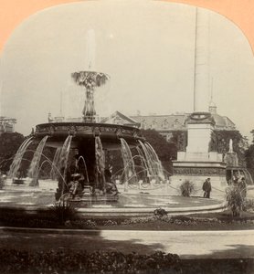 Place Royale, Fontaine, Stuttgart, Allemagne, 1896