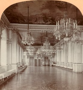 La salle de danse, Palais Royal, Stockholm, Suède, 1901 - Keystone View Company