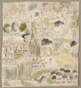 Dames tirant depuis un pavillon - Kichizan Mincho