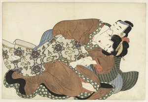 Couple amoureux - Kikugawa Eizan (attributed to)