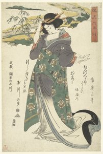 La rivière Chofu Tama dans la province de Musashi