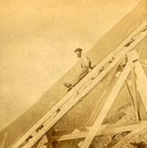 Descente, chemin de fer du Mont Washington, vers 1900 - Kilburn Brothers