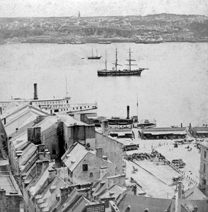 Vue depuis la terrasse Dufferin, Québec, Canada - Kilburn Brothers