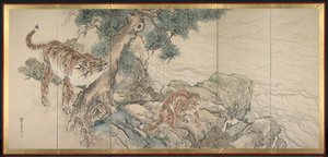 Famille de tigres, début des années 1800