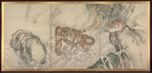 Famille de tigres, début des années 1800