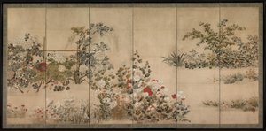 Fleurs des quatre saisons, milieu des années 1600 - Kitagawa Sosetsu
