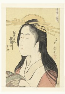Buste de la courtisane Kisegawa de la maison Matsubaya