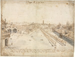 Dix-huit vues de Rome : Le Campo Vaccino (Le Forum Romain) - Kitagawa Utamaro