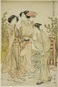 Plaisirs Élégants : Le Parfum des Fleurs, gauche (Furyu hana no ka asobi, ge) - Kitagawa Utamaro