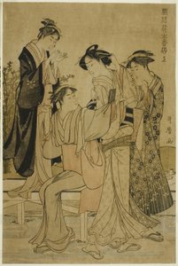 Plaisirs Élégants : Le Parfum des Fleurs, droite (Furyu hana no ka asobi, jo) - Kitagawa Utamaro