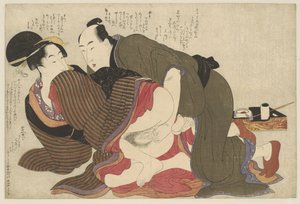 Homme marié et veuve - Kitagawa Utamaro