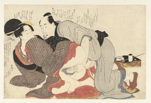 Homme marié et veuve - Kitagawa Utamaro