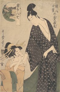 Gonpachi ni Komurasaki no Toko no Tsuki, vers 1795 - Kitagawa Utamaro