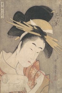 Hanamurasaki du Tamaya, de la série Sept Komachi des quartiers de plaisir