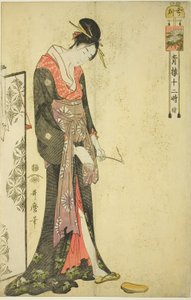 Heure du Bœuf [2h] (Ushi no koku), de la série "Les Douze Heures à Yoshiwara (Seiro juni toki tsuzuki)" - Kitagawa Utamaro