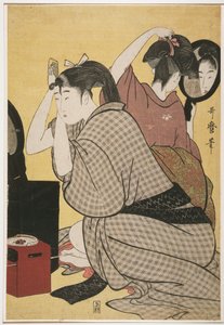 Kami-yui, coiffure - Kitagawa Utamaro