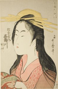 Kisegawa du Matsubaya, [dont les assistantes sont] Sasano, Takeno, de la série "Sept Komachi de Yoshiwara"